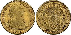 2 Escudo Vicereame della Nuova Spagna (1519 - 1821) Oro Carlo III di Spagna (1716 -1788)