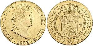 2 Escudo Virreinato de Nueva España (1519 - 1821) Oro Fernando VII de España (1784-1833)