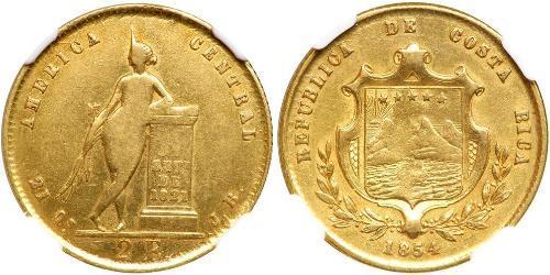 2 Escudo Costa Rica (1821 - ) 金 