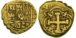2 Escudo New Kingdom of Granada (1549 - 1739) 金 Philip IV of Spain (1605 -1665)