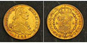 2 Escudo 西班牙帝國 金 卡洛斯四世 (1748-1819)