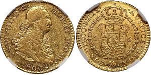 2 Escudo 西班牙帝國 金 卡洛斯四世 (1748-1819)