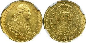 2 Escudo 西班牙帝國 金 卡洛斯四世 (1748-1819)