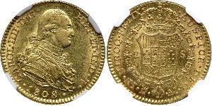 2 Escudo 西班牙帝國 金 卡洛斯四世 (1748-1819)