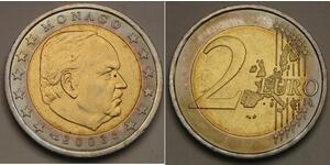 2 Euro Mónaco (1297 - ) Bimetal Raniero III de Mónaco