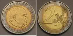 2 Euro Principato di Monaco (1297 - ) Bimetal Ranieri III di Monaco