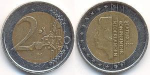 2 Euro Reino de los Países Bajos (1815 - ) Bimetal 
