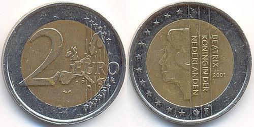 2 Euro Reino de los Países Bajos (1815 - ) Bimetal 