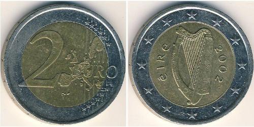 2 Euro 爱尔兰共和国 Bimetal 