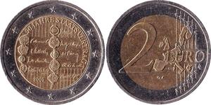 2 Euro Republic of Austria (1955 - ) Níquel/Cobre 