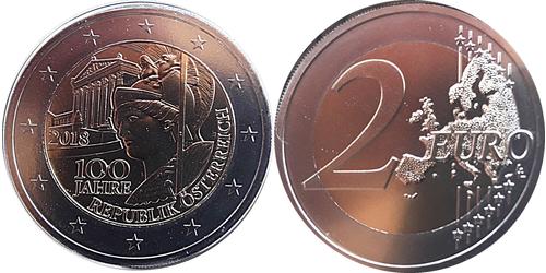 2 Euro Republic of Austria (1955 - ) Níquel/Cobre 