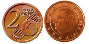 2 Euro Belgio Rame/Acciaio Albert II dei Belgi