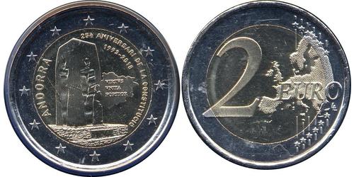 2 Euro Andorra (1278 - ) 镍 