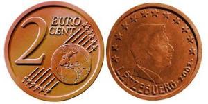 2 Eurocent Luxembourg (pays) Cuivre/Acier 