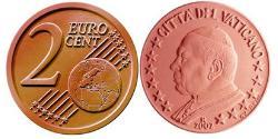 2 Eurocent Vatikan (1926-) Kupfer/Stahl John Paul II (1920 - 2005)