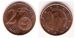 2 Eurocent Cipro (1960 - ) Rame/Acciaio 
