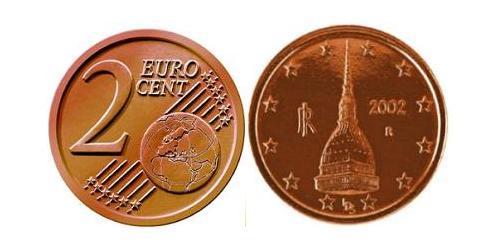 2 Eurocent Italia Rame/Acciaio 