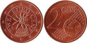 2 Eurocent 奥地利 銅 