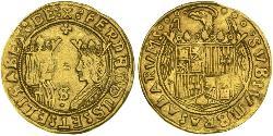 2 Excelente Spain Gold Isabella I of Castile (1451-1504) / Ferdinand II of Aragon