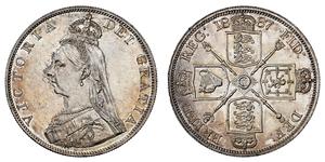 2 Florin Regno Unito di Gran Bretagna e Irlanda (1801-1922) Argento Vittoria (1819 - 1901)