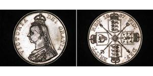 2 Florin Regno Unito di Gran Bretagna e Irlanda (1801-1922) Argento Vittoria (1819 - 1901)