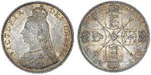 2 Florin Reino Unido de Gran Bretaña e Irlanda (1801-1922) Plata Victoria (1819 - 1901)