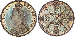 2 Florin Reino Unido de Gran Bretaña e Irlanda (1801-1922) Plata Victoria (1819 - 1901)