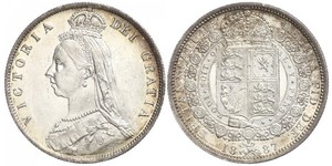 2 Florin Vereinigtes Königreich von Großbritannien und Irland (1801-1922) Silber Victoria (1819 - 1901)