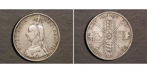 2 Florin Vereinigtes Königreich von Großbritannien und Irland (1801-1922) Silber Victoria (1819 - 1901)