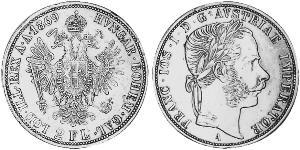 2 Florin Austria-Hungary (1867-1918) Silver Franz Joseph I (1830 - 1916)