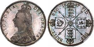 2 Florin United Kingdom of Great Britain and Ireland (1801-1922) Silver Victoria (1819 - 1901)