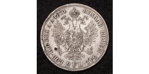 2 Florin 奥匈帝国 (1867 - 1918) 銀 弗朗茨·约瑟夫一世 (1830 - 1916)
