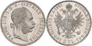 2 Florin / 2 Gulden Autriche-Hongrie (1867-1918) Argent Franz Joseph I (1830 - 1916)