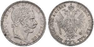 2 Florin / 2 Gulden Autriche-Hongrie (1867-1918) Argent Franz Joseph I (1830 - 1916)