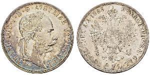 2 Florin / 2 Gulden Autriche-Hongrie (1867-1918) Argent Franz Joseph I (1830 - 1916)