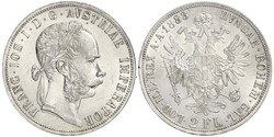 2 Florin / 2 Gulden Imperio austrohúngaro (1867-1918) Plata Franz Joseph I (1830 - 1916)