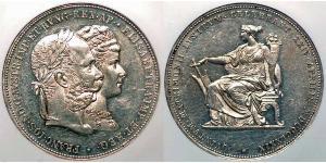 2 Florin / 2 Gulden Reino de Hungría (1000-1918) / Imperio austríaco (1804-1867) Plata Franz Joseph I (1830 - 1916)