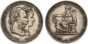 2 Florin / 2 Gulden Reino de Hungría (1000-1918) / Imperio austríaco (1804-1867) Plata Franz Joseph I (1830 - 1916)