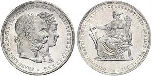 2 Florin / 2 Gulden Reino de Hungría (1000-1918) / Imperio austríaco (1804-1867) Plata Franz Joseph I (1830 - 1916)