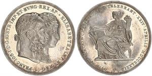 2 Florin / 2 Gulden Reino de Hungría (1000-1918) / Imperio austríaco (1804-1867) Plata Franz Joseph I (1830 - 1916)