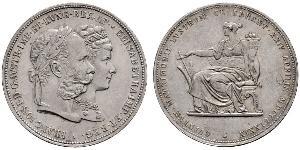 2 Florin / 2 Gulden Reino de Hungría (1000-1918) / Imperio austríaco (1804-1867) Plata Franz Joseph I (1830 - 1916)