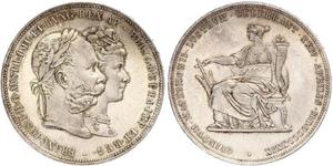 2 Florin / 2 Gulden Reino de Hungría (1000-1918) / Imperio austríaco (1804-1867) Plata Franz Joseph I (1830 - 1916)