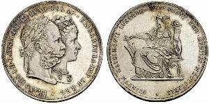 2 Florin / 2 Gulden Reino de Hungría (1000-1918) / Imperio austríaco (1804-1867) Plata Franz Joseph I (1830 - 1916)