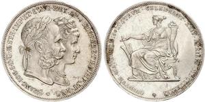 2 Florin / 2 Gulden Reino de Hungría (1000-1918) / Imperio austríaco (1804-1867) Plata Franz Joseph I (1830 - 1916)