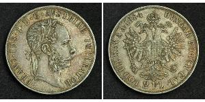 2 Florin / 2 Gulden Österreich-Ungarn (1867-1918) Silber Franz Joseph I (1830 - 1916)