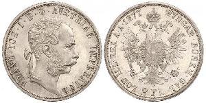2 Florin / 2 Gulden Österreich-Ungarn (1867-1918) Silber Franz Joseph I (1830 - 1916)