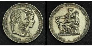 2 Florin / 2 Gulden Kingdom of Hungary (1000-1918) / Austrian Empire (1804-1867) Silver Franz Joseph I (1830 - 1916)