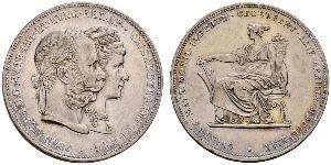2 Florin / 2 Gulden Kingdom of Hungary (1000-1918) / Austrian Empire (1804-1867) Silver Franz Joseph I (1830 - 1916)