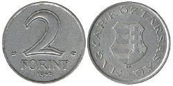 2 Forint Hungría (1989 - ) Aluminio 