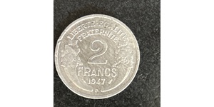 2 Franc Vichy France (1940-1944) Alluminio 